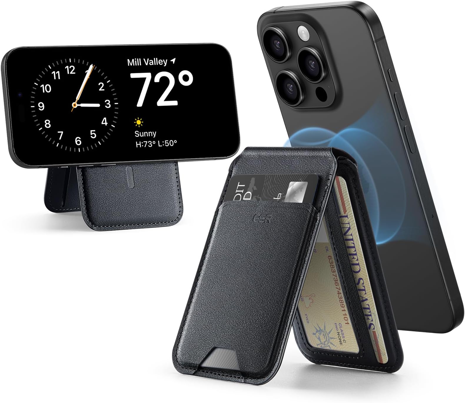 Magnetic Wallet Phone Stand